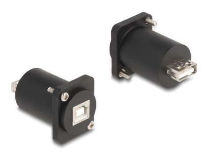 Delock Typu D Modul USB 2.0 Typ-B samice na Typ-A samice se šroubky, černá