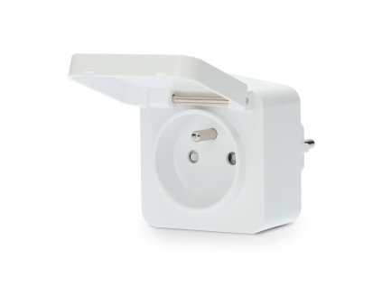 Nedis ZBPO130EWT - Zigbee 3.0 Chytrá Zásuvka | IP44 | Typ E (CEE 7/6)| 0 - 55 °C | Android™ / IOS | Bílá