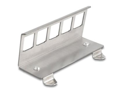 Delock Keystone kovový držák 5-portový na DIN lištu