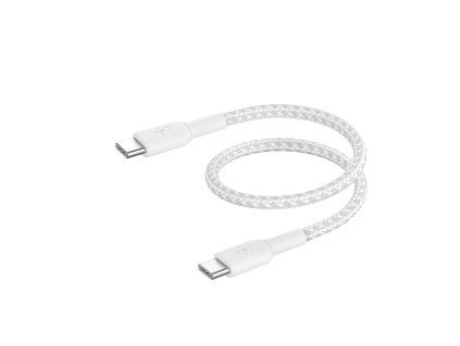 Belkin BOOST CHARGE USB-C/USB-C kabel, 15cm, bílý - odolný
