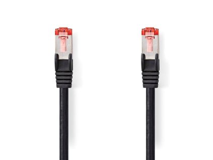 Nedis CCGL85221BK15 - Síťový kabel CAT6 | S / FTP | RJ45 Zástrčka - RJ45 Zástrčka | 1,5 m | Kulatý | LSZH | Černá