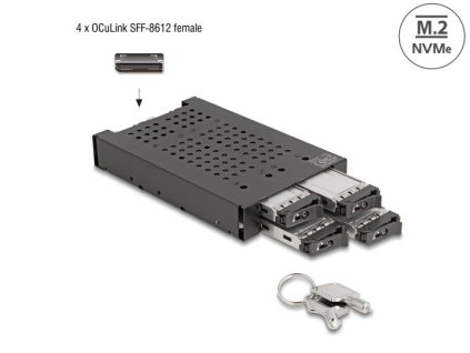 Delock 3.5” Mobilní rack pro 4 x SSD M.2 NVMe s konektorem OcuLink SFF-8612