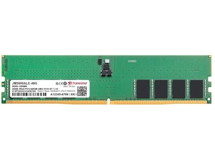 Transcend paměť 48GB JM DDR5 5600 U-DIMM 1Rx8 3Gx8 CL46 1.1V