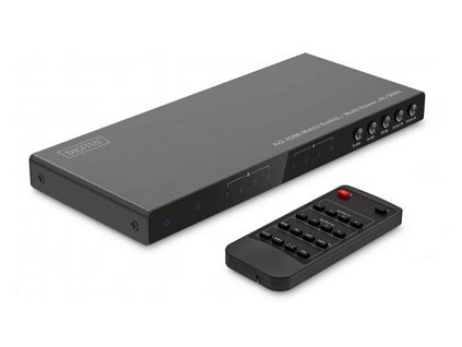 DIGITUS 4x2 HDMI Matrix / Multi-Viewer, 4K/30Hz SPDIF, Stereo, RS232
