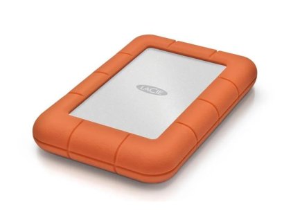 LACIE RUGGED 4TB USB-C USB3.0 Drop crush and rain-resistant for all terrain use orange