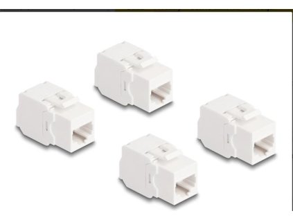 Delock Keystone Modul RJ45 jack Cat.6A UTP 4 ks