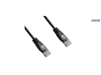 DATACOM Patch cord UTP CAT5E 1,5m černý
