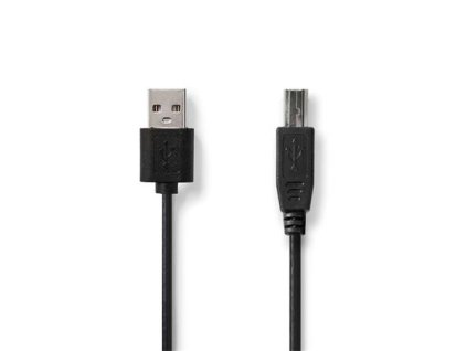 Nedis CCGL60101BK20 - USB Kabel | USB 2.0 | USB-A Zástrčka | USB-B Zástrčka | 2.00 m | Černá