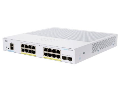 Cisco switch CBS250-16P-2G (16xGbE,2xSFP,16xPoE+,120W,fanless) - REFRESH
