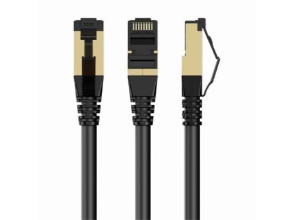 GEMBIRD Patch kabel S/FTP Cat. 8 LSZH patch cord, černý, 7,5 m