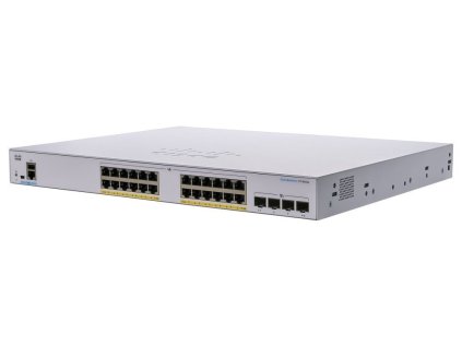 Cisco switch CBS350-24P-4X-EU (24xGbE,4xSFP+,24xPoE+,195W,fanless) - REFRESH