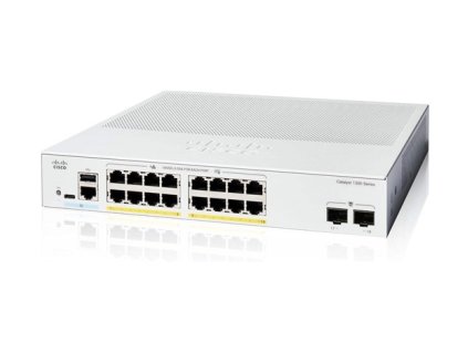 Cisco Catalyst switch C1300-16P-2G (16xGbE,2xSFP,16xPoE+,120W,fanless) - REFRESH