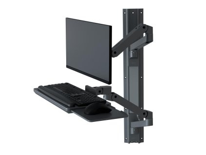 ERGOTRON LX Pro Wall Mount System, nástěnný systém ramen, monitor, klávesnice,myš, šedá