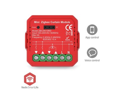 Nedis ZBCSN10RD - SmartLife Spínač Zigbee 3.0 | 1000 W | Připojení terminálu | Aplikace ke stažení pro: Android™ / IOS