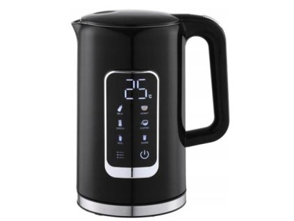 PLATINET RYCHLOVARNÁ KONVICE LCD 1,7L 5 TEPLOT + 450 ML CESTOVNÍ HRNEK, ČERNÁ