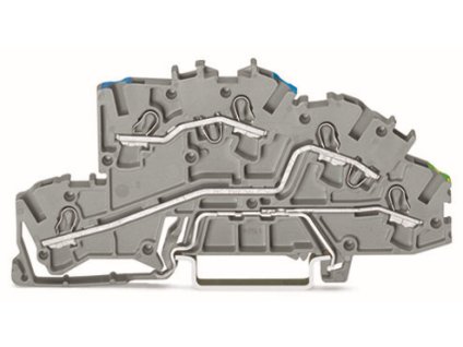 WAGO Svorka 2003-7646 instalační patrová 2,5 mm² s ovládacími otvory, push-in CAGE CLAMP®, 2,50 mm², šedá