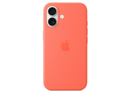 iPhone 16 Silicone Case with MS - Tangerine