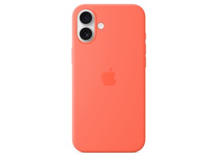 iPhone 16 Plus Silicone Case with MS - Tangerine