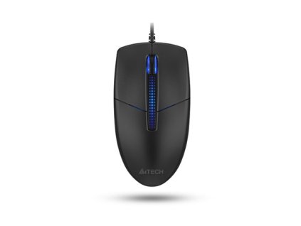 A4tech N-530S, podsvícená kancelářská myš, 1200 DPI, USB, černá