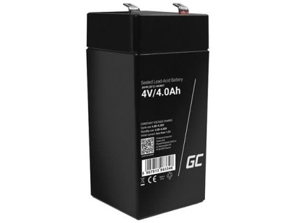 Green Cell AGM VRLA 4V 4Ah maintenance-free battery for the alarm system, cash register, toys