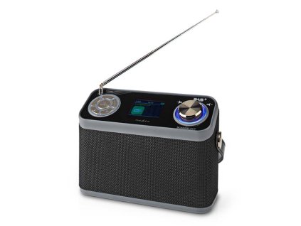 Nedis RDDB5110BK - DAB+ Rádio- Stolní Provedení/ DAB+ / FM | 2.4 " | Digitální | 24 W | Bluetooth® Budík | Černá