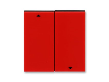 ABB LEVIT Ovladač 3559H-A00662 65 spínače žaluziového kolébkového, dělený, s potiskem, červená/kouřová černá