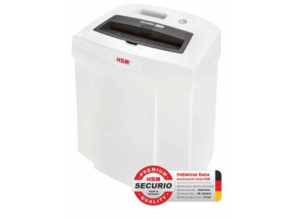 HSM skartovač Securio C14 (řez: Podélný 3.9mm | vstup: 225mm | DIN: P-2 (2) | papír, sponky, plast. karty )