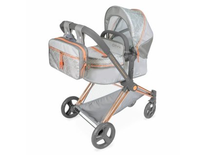 Dětský kočárek DeCuevas pro panenky 3 v 1 s batůžkem CITY X 2024 - 73 cm, skládací