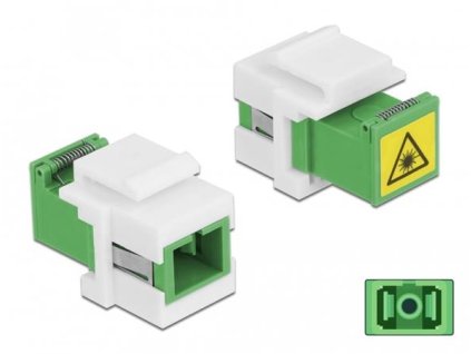 Delock Keystone modul SC Simplex samice na SC Simplex samice s klapkou na ochranu proti laseru
