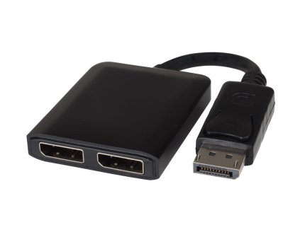 PremiumCord adaptér DisplayPort - 2x DisplayPort, MST,rozšíření+zrcadlení+2 obrazy, 4K*2K