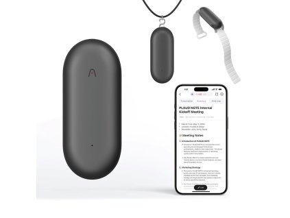 PLAUD Note Pin Grey - AI hlasový záznamník (2025)