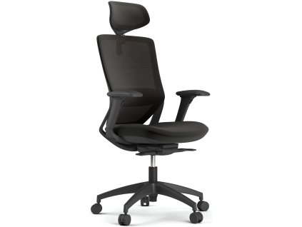 Kancelářská židle SWIFT černý plast, černá látka