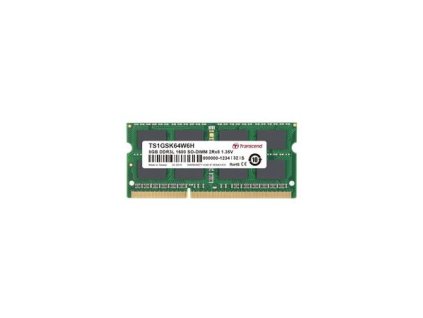 Transcend TS1GSK64W6H-I 8GB DDR3L 1600 SO-DIMM 2Rx8 IND 512Mx8 CL11 1.35V