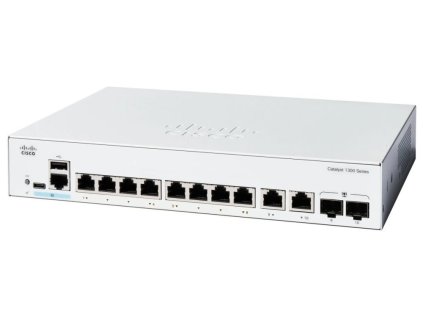Cisco Catalyst switch C1300-8T-E-2G (8xGbE,2xGbE/SFP combo,fanless) - REFRESH
