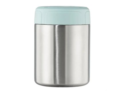 Dóza XAVAX To Go, tepelněizolační, na polévku/zmrzlinu, 500 ml, stříbrná/pastelová modrá