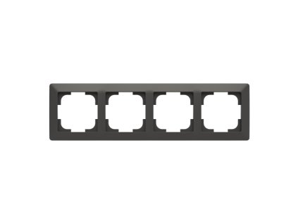 ABB ZONI Rámeček 3901T-A00040 137 čtyřnásobný, pro vodorovnou i svislou montáž, matná černá / bílá