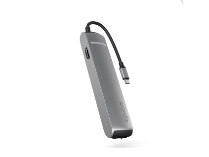Epico 6v1 Slim Hub 8K s USB-C konektorem - šedá