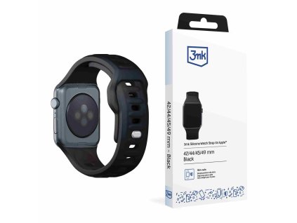 3mk řemínek Watch Strap pro Apple 42/44/45/49 mm Black