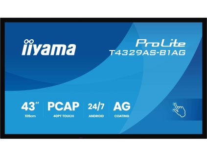 43'' iiyama T4329AS-B1AG:VA,4K UHD,Android,24/7