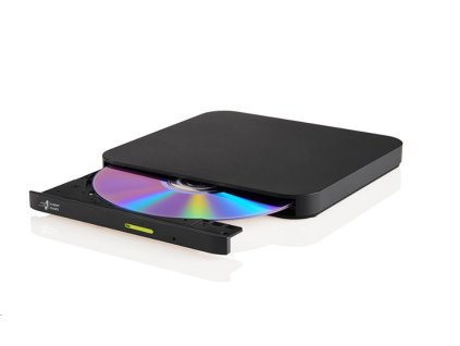 HITACHI LG - externí mechanika DVD-W/CD-RW/DVD±R/±RW/RAM/M-DISC GP96Y, Ultra Slim, OTG konektor, Black, box+SW