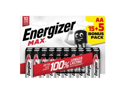 Energizer LR6/20 Max AA 15+5 zdarma