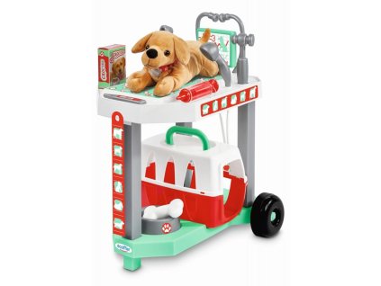 Vozík Ecoiffier pro veterináře s pejskem
