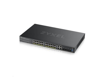 Zyxel GS2220-28HP 28-port L2 Managed Gigabit PoE Switch, 24x gigabit RJ45, 4x gigabit RJ45/SFP, PoE 375 W