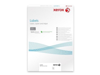 Xerox PNT Label - Gloss White PaperBack A4 100 lis