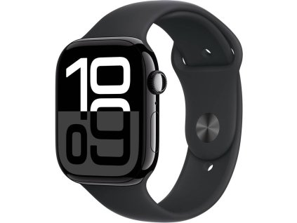 Hodinky Apple Watch Series 10 GPS 42mm Jet Black Aluminium Case with Black Sport Band-M/L