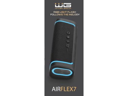 WG - Bluetooth Speaker WG AirFlex7, 10W, TWS, LED, černá