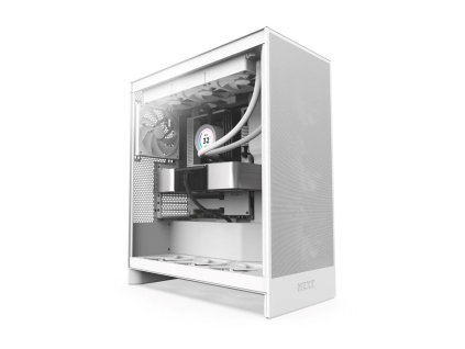 NZXT skříň H7 Flow edition / ATX / 3x 120 mm fan / USB-C / 2x USB / prosklená bočnice / mesh panel / bílá
