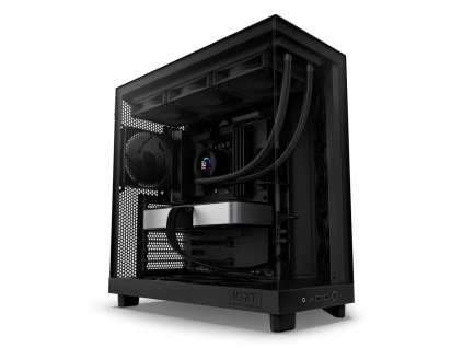 NZXT skříň H6 Flow dvoukomorová / MidT / 3x120mm fan / 2xUSB 3.2 / USB-C / prosklená bočnice i čelo / černá