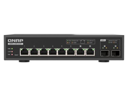 QNAP switch QSW-L3208-2C6T (6x 10GbE port, 2x 10G SFP+/NBASE-T Combo, Lite Managed)