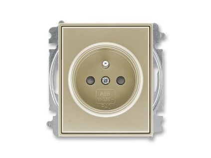 ABB TIME Zásuvka 6619E-A06357 33 s clonkami, bezšroubové svorky, IP40, šampaňská